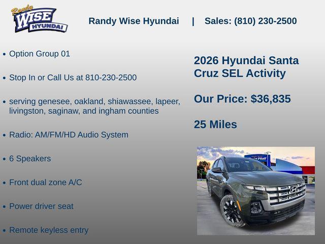 new 2026 Hyundai SANTA CRUZ car, priced at $36,835