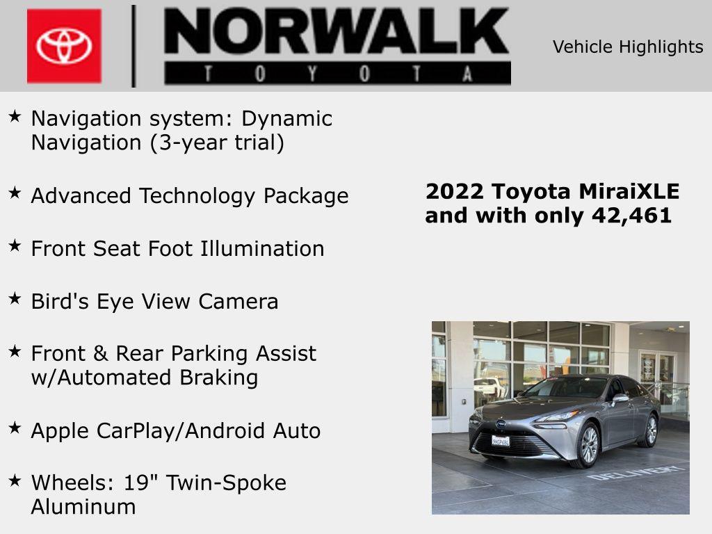 used 2022 Toyota Mirai car, priced at $10,778