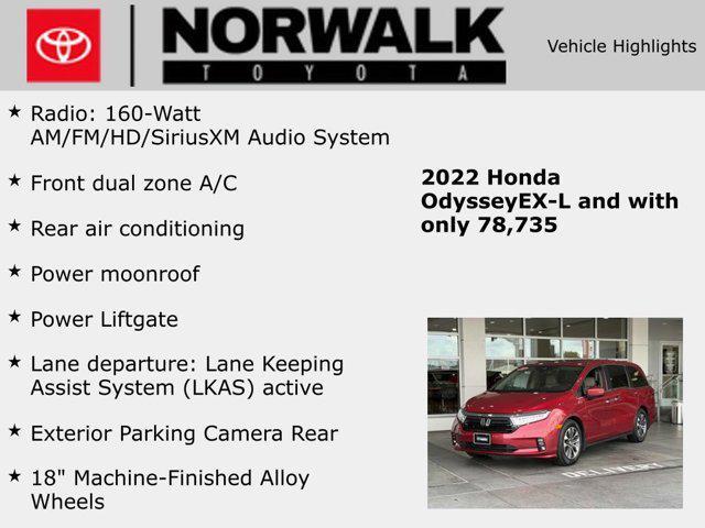 used 2022 Honda Odyssey car, priced at $29,042