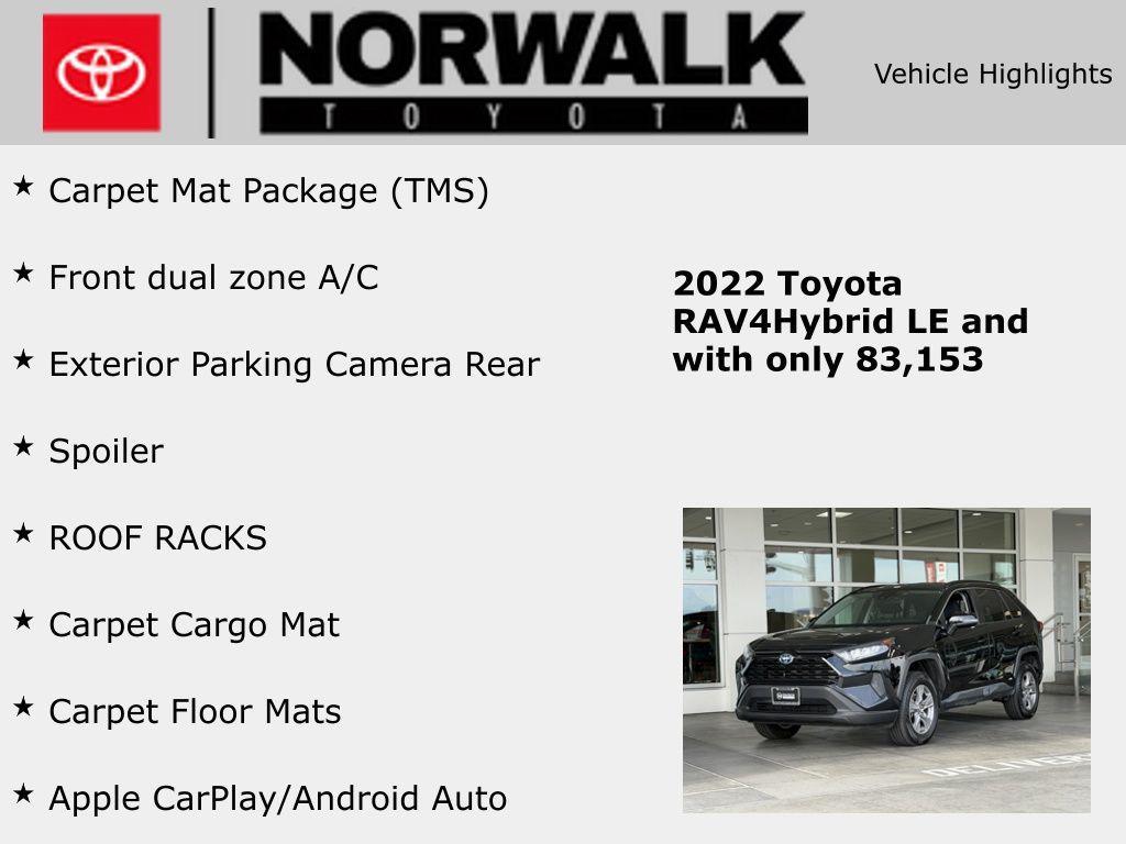 used 2022 Toyota RAV4 Hybrid car, priced at $26,488