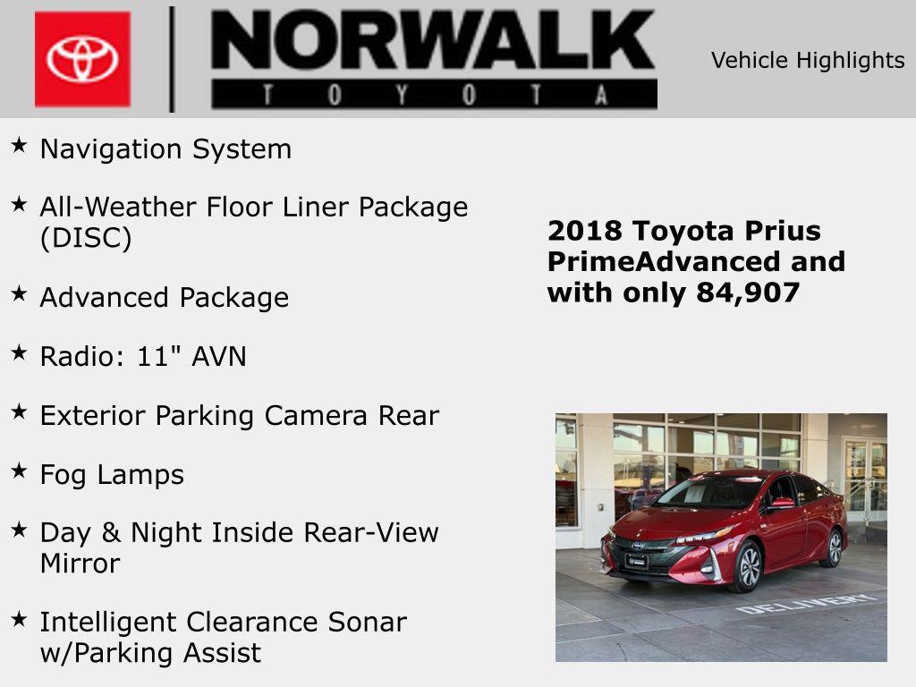 used 2018 Toyota Prius Prime car, priced at $22,488