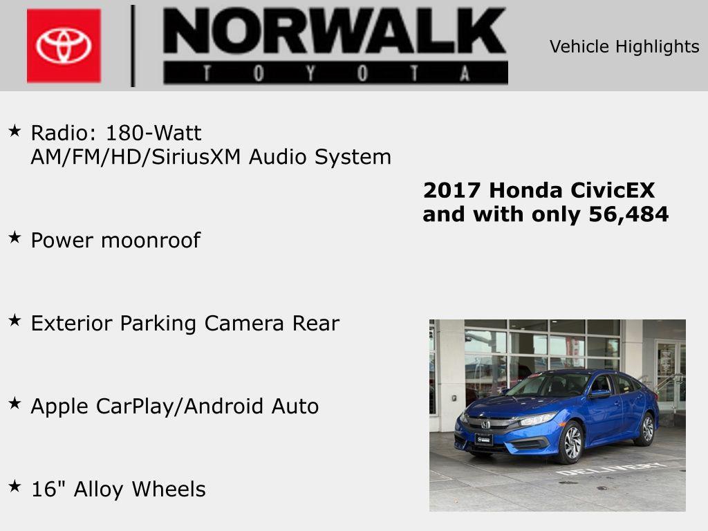 used 2017 Honda Civic car, priced at $17,773