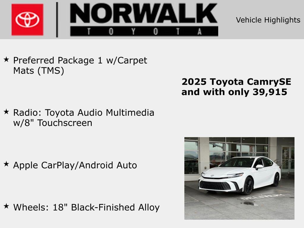 used 2025 Toyota Camry car, priced at $29,232