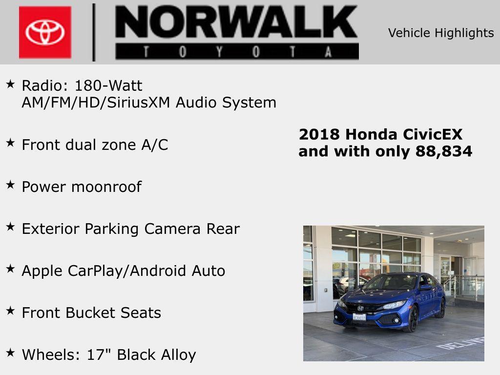 used 2018 Honda Civic car, priced at $17,777