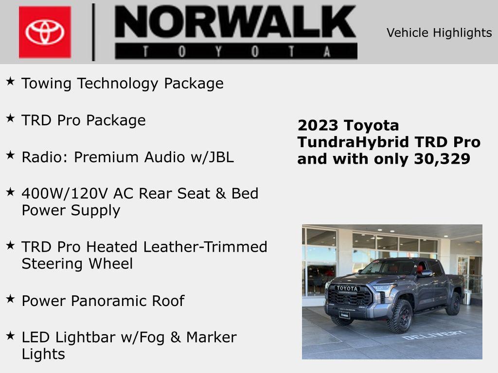 used 2023 Toyota Tundra Hybrid car, priced at $59,499