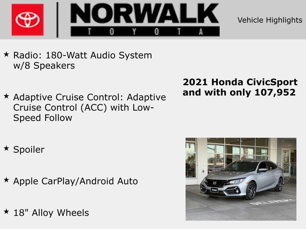 used 2021 Honda Civic car, priced at $18,363