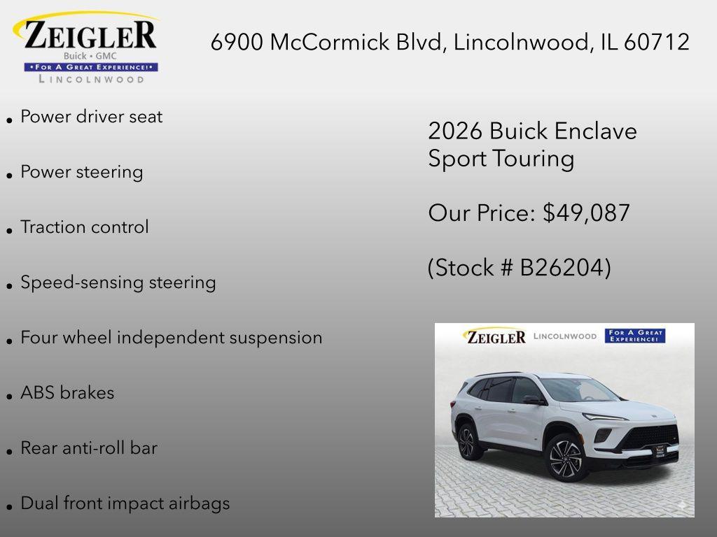 new 2026 Buick Enclave car, priced at $48,249