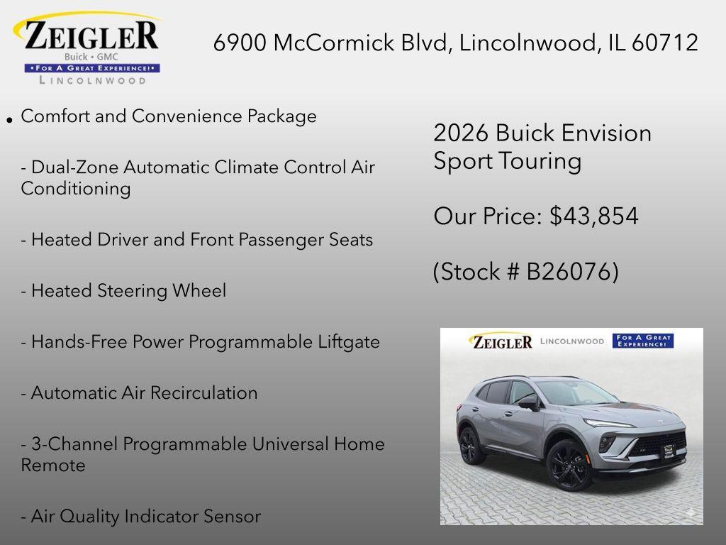 new 2026 Buick Envision car, priced at $44,266