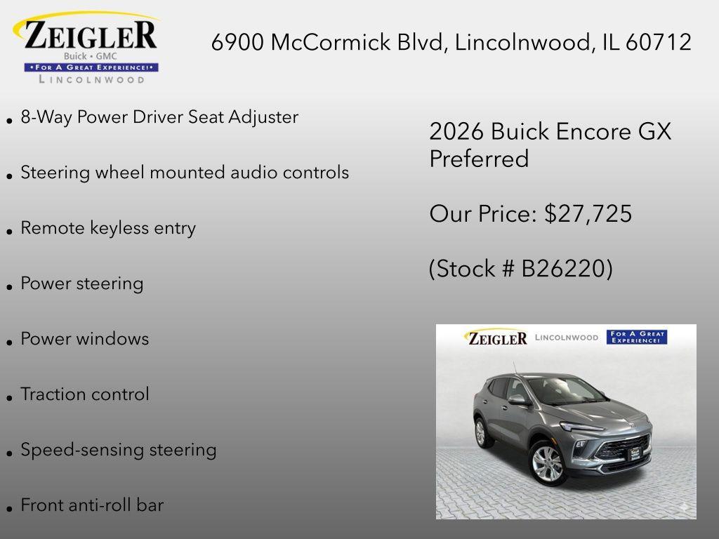 new 2026 Buick Encore GX car, priced at $28,137