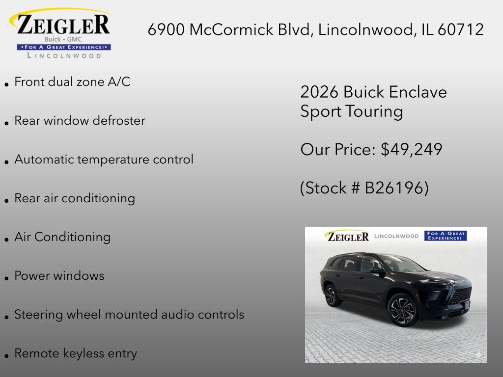 new 2026 Buick Enclave car, priced at $48,411