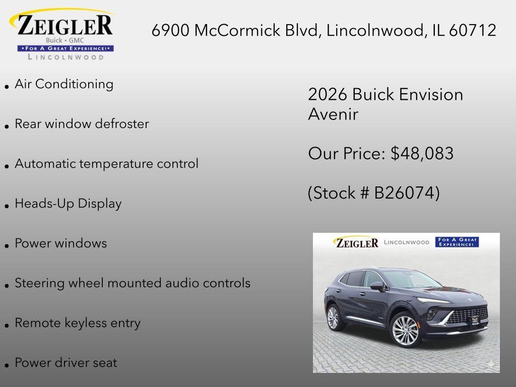 new 2026 Buick Envision car, priced at $48,495