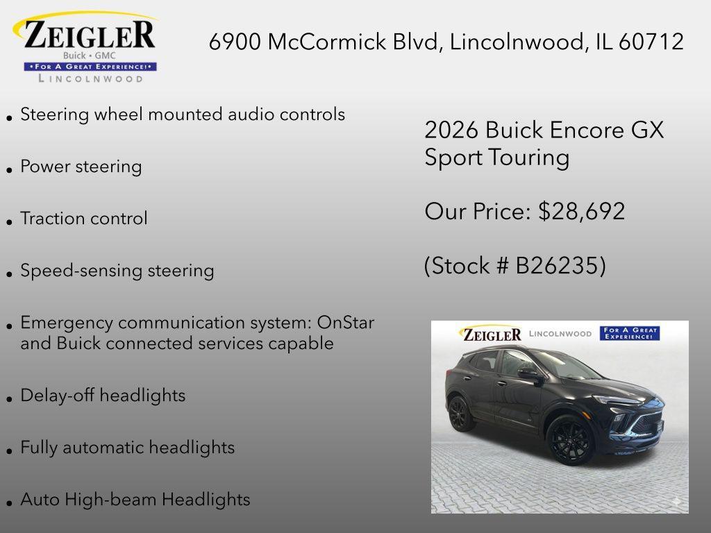 new 2026 Buick Encore GX car, priced at $29,104