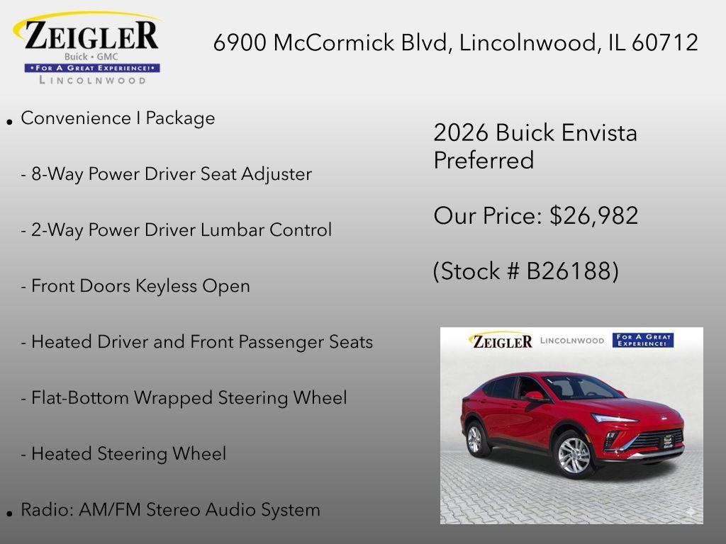 new 2026 Buick Envista car, priced at $27,394