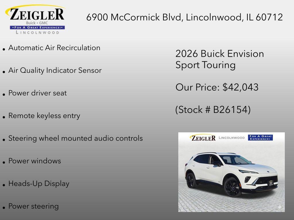 new 2026 Buick Envision car, priced at $42,455