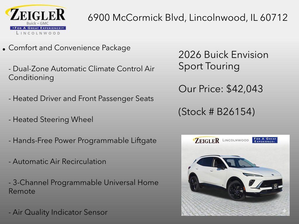 new 2026 Buick Envision car, priced at $42,455