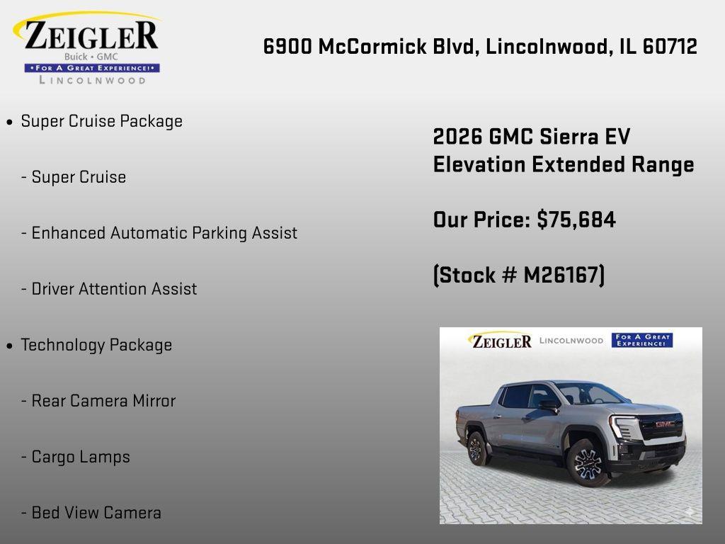 new 2026 GMC Sierra EV car, priced at $76,096