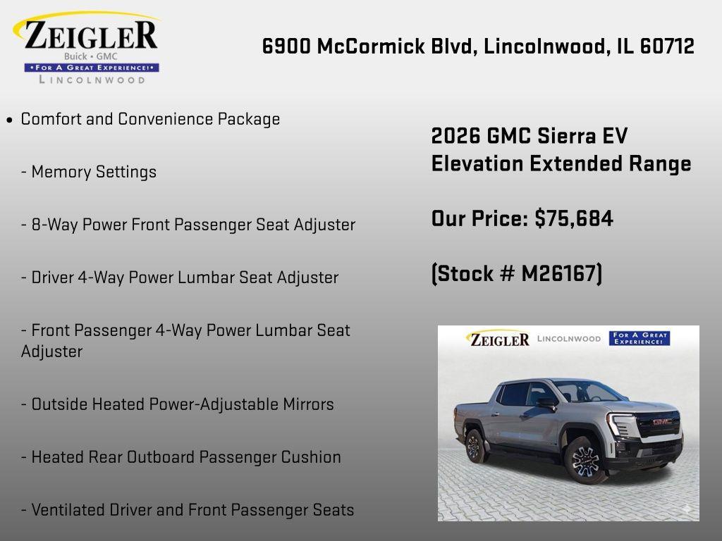 new 2026 GMC Sierra EV car, priced at $76,096