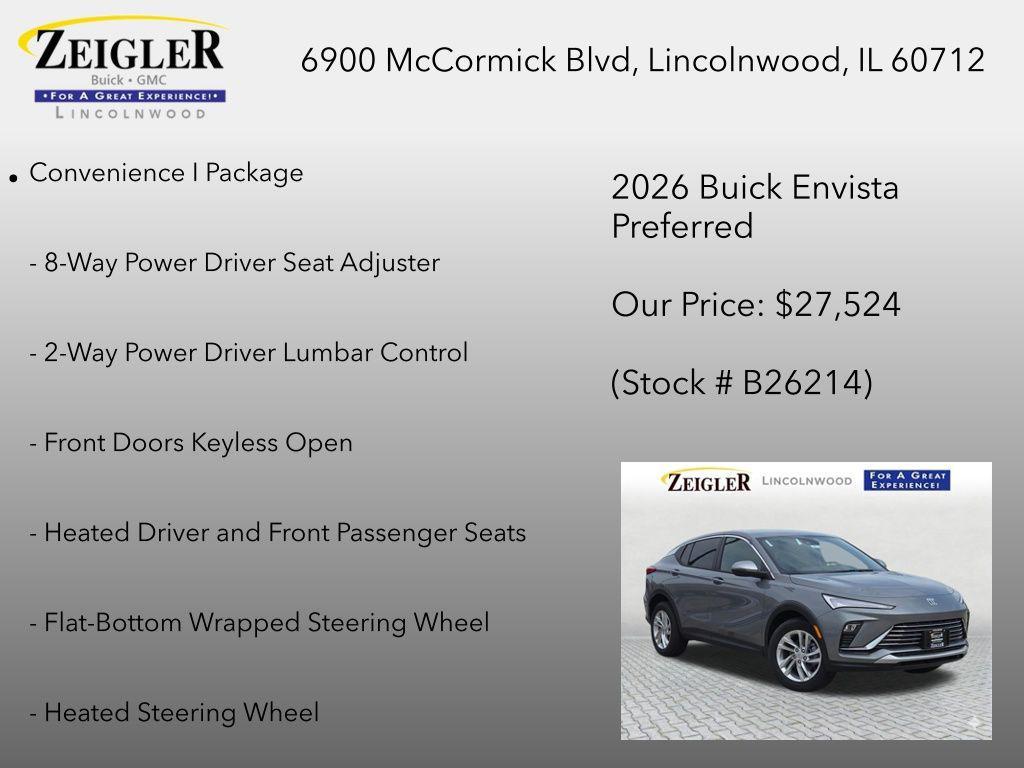 new 2026 Buick Envista car, priced at $27,936
