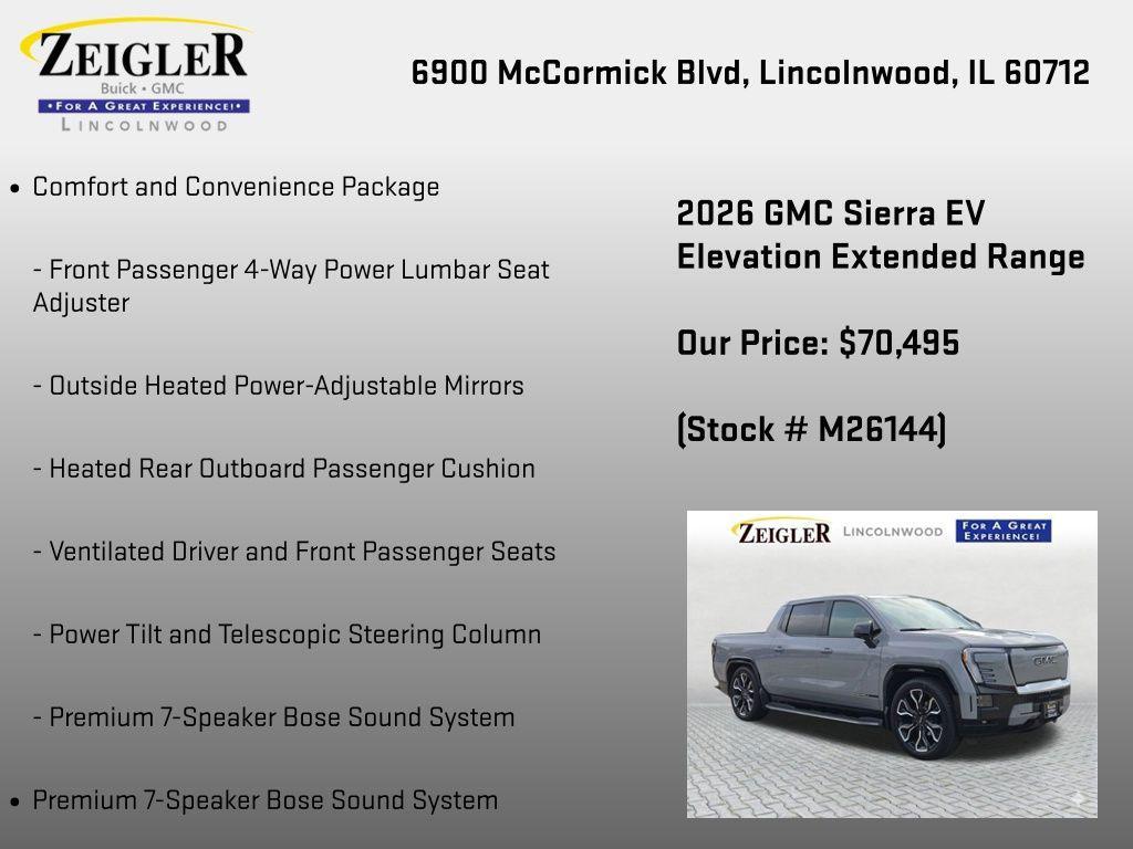 new 2026 GMC Sierra EV car, priced at $70,907