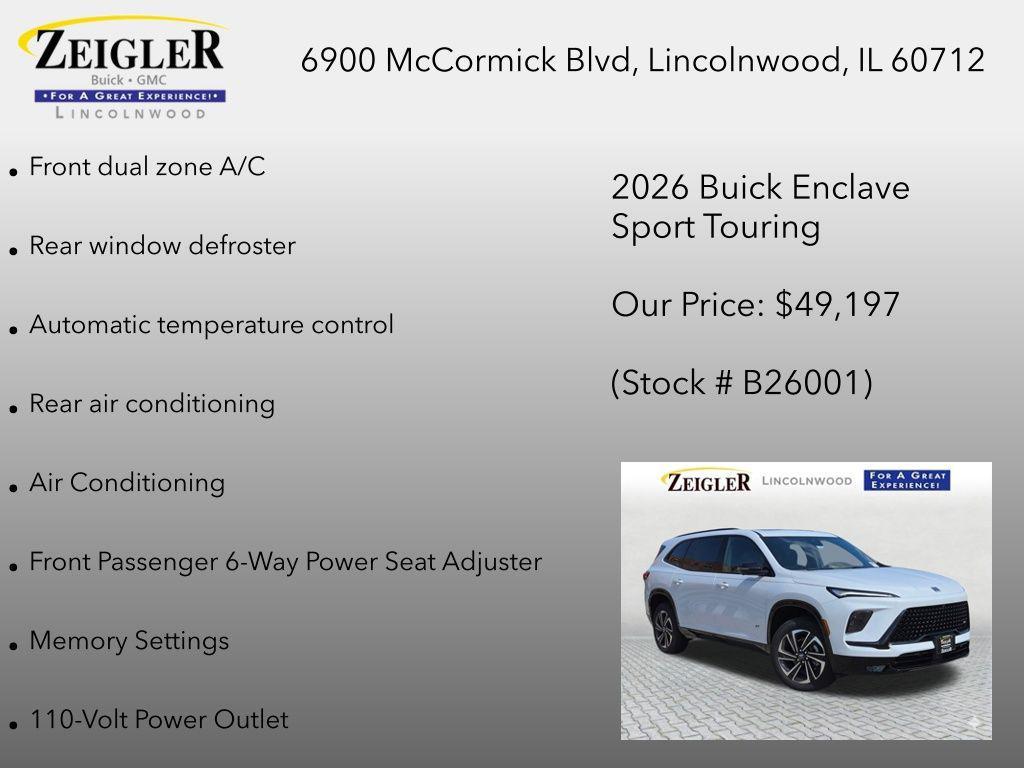 new 2026 Buick Enclave car, priced at $48,359