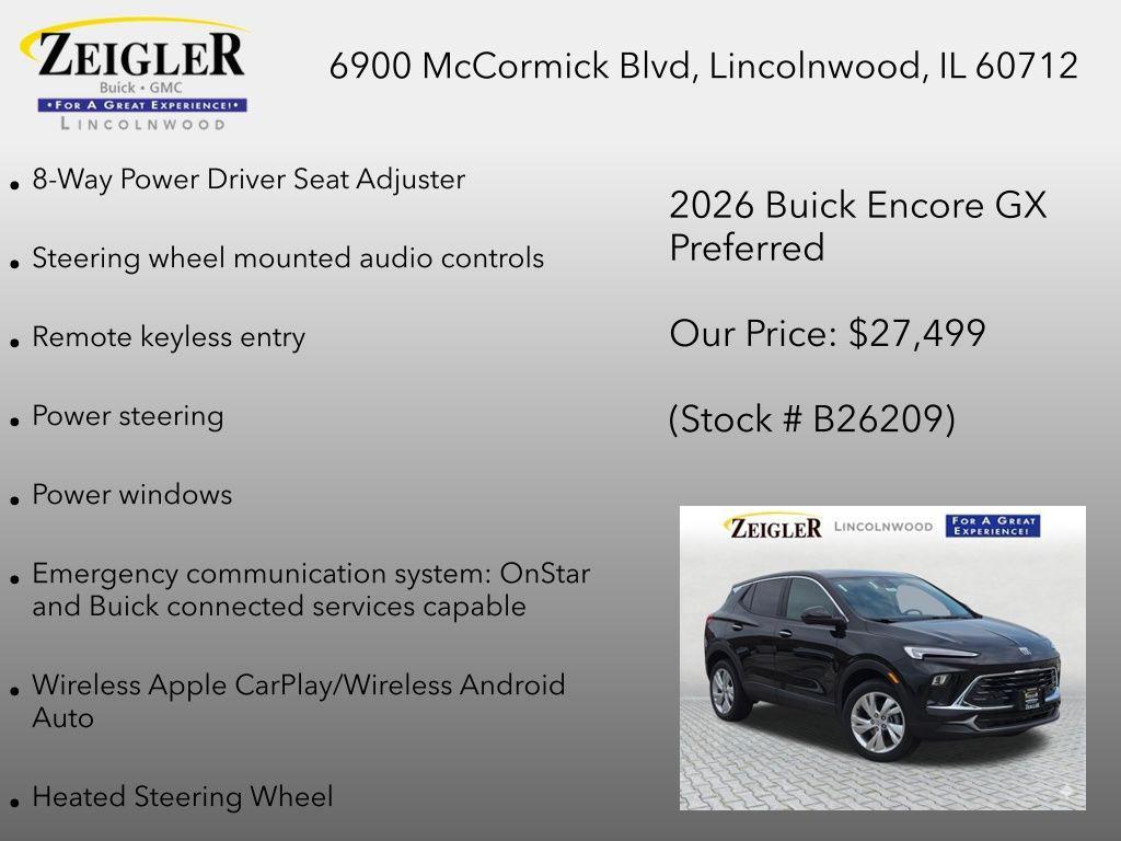 new 2026 Buick Encore GX car, priced at $27,911