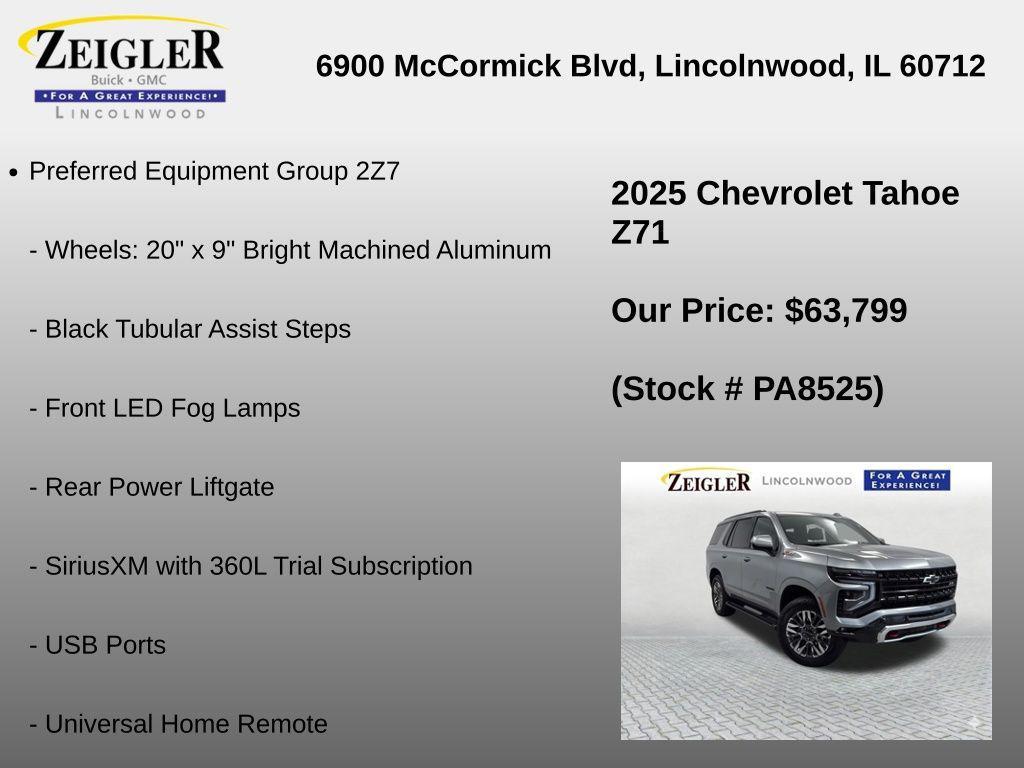 used 2025 Chevrolet Tahoe car, priced at $64,211