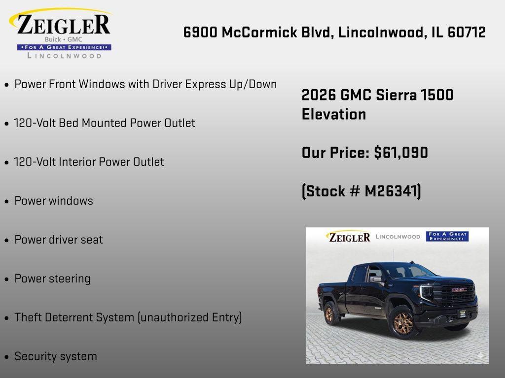 new 2026 GMC Sierra 1500 car, priced at $58,002