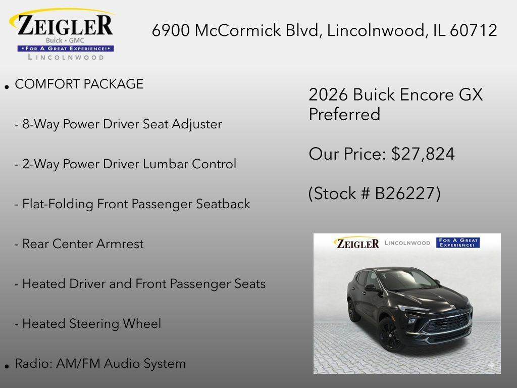 new 2026 Buick Encore GX car, priced at $28,236