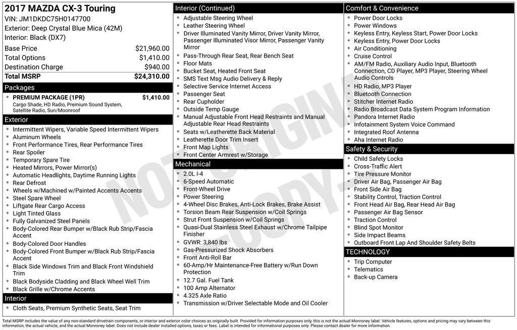 used 2017 Mazda CX-3 car, priced at $14,900