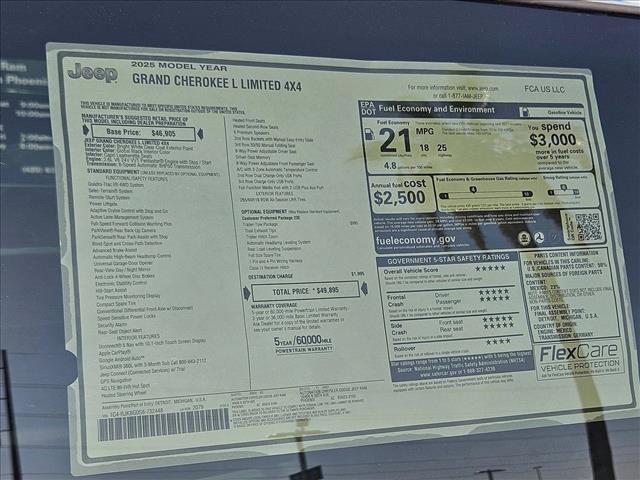 new 2025 Jeep Grand Cherokee L car, priced at $40,682