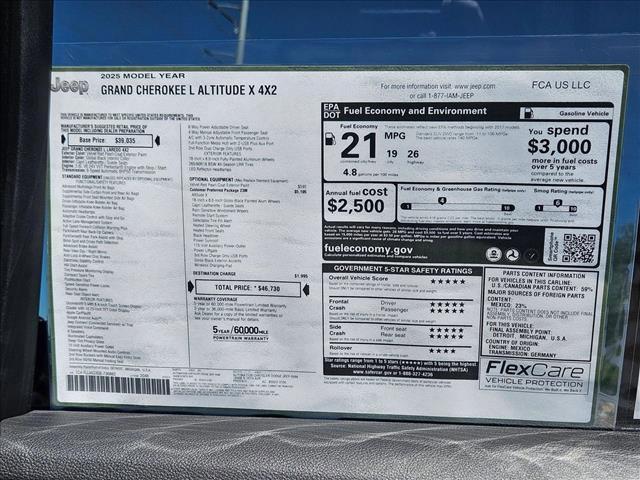 new 2025 Jeep Grand Cherokee L car, priced at $37,203