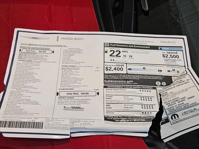 new 2025 Chrysler Pacifica car, priced at $41,471