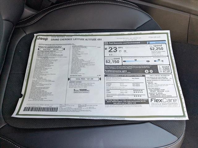 new 2026 Jeep Grand Cherokee car, priced at $47,430