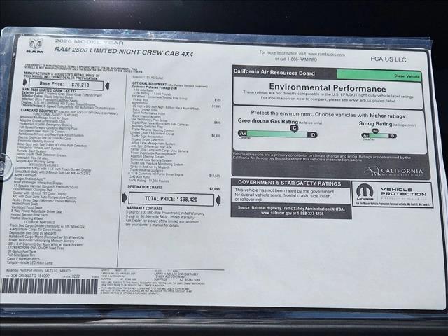 new 2026 Ram 2500 car, priced at $90,242