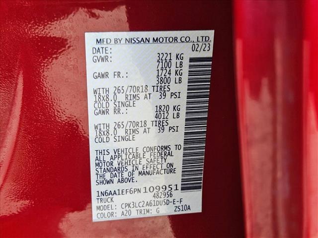 used 2023 Nissan Titan car, priced at $26,512