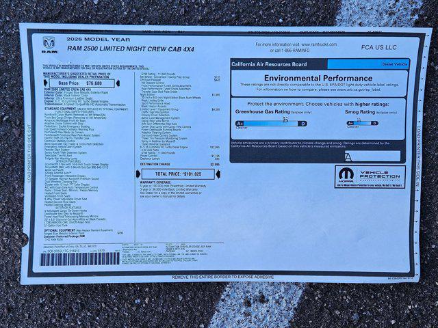 new 2026 Ram 2500 car, priced at $91,418