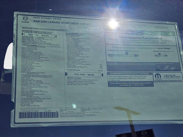 new 2026 Ram 2500 car, priced at $78,241