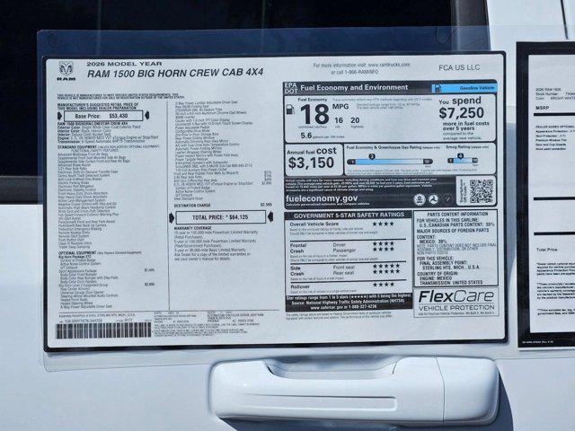 new 2026 Ram 1500 car, priced at $51,713