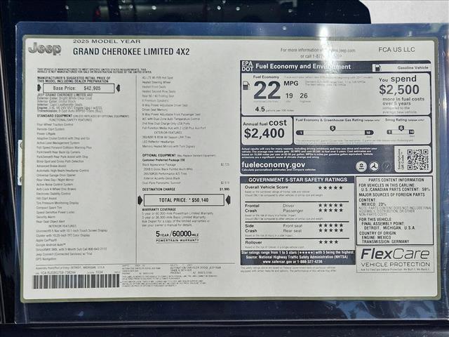 new 2025 Jeep Grand Cherokee car, priced at $39,207
