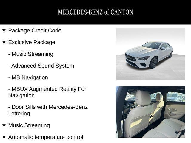 new 2025 Mercedes-Benz CLA 250 car, priced at $50,345