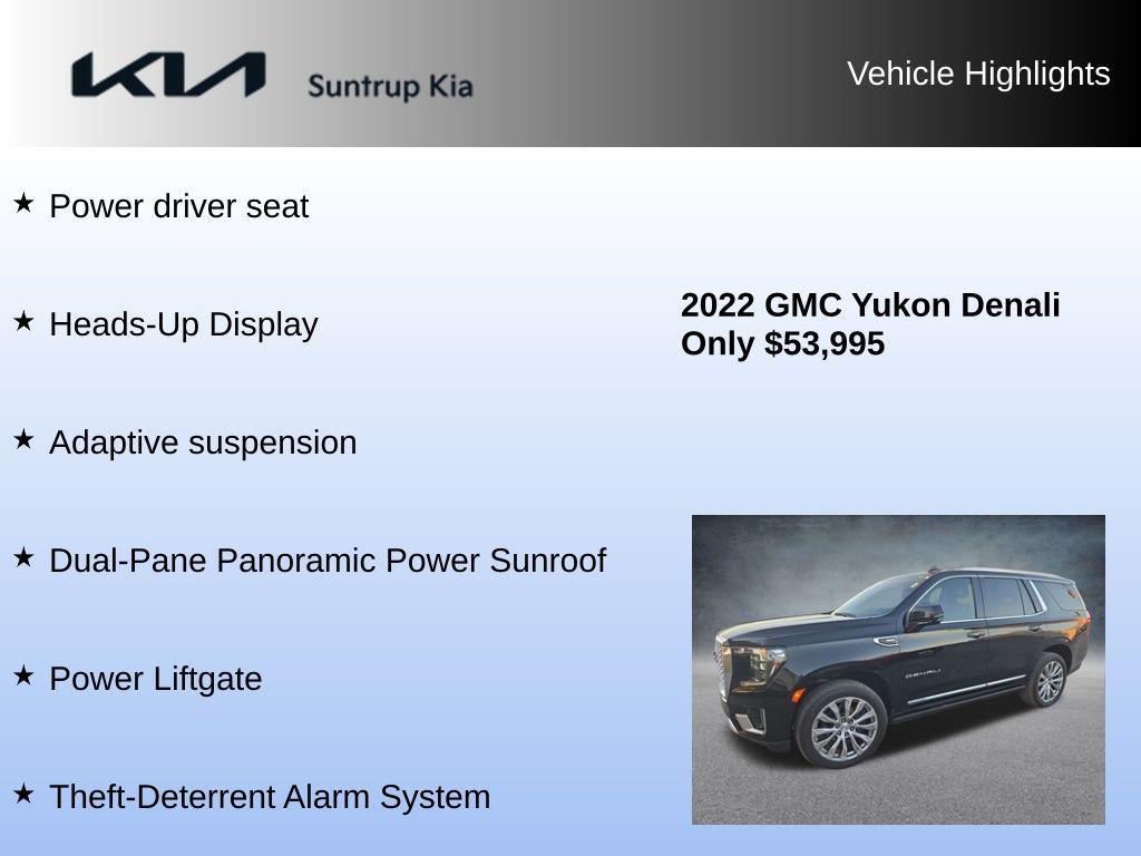 used 2022 GMC Yukon car, priced at $54,145