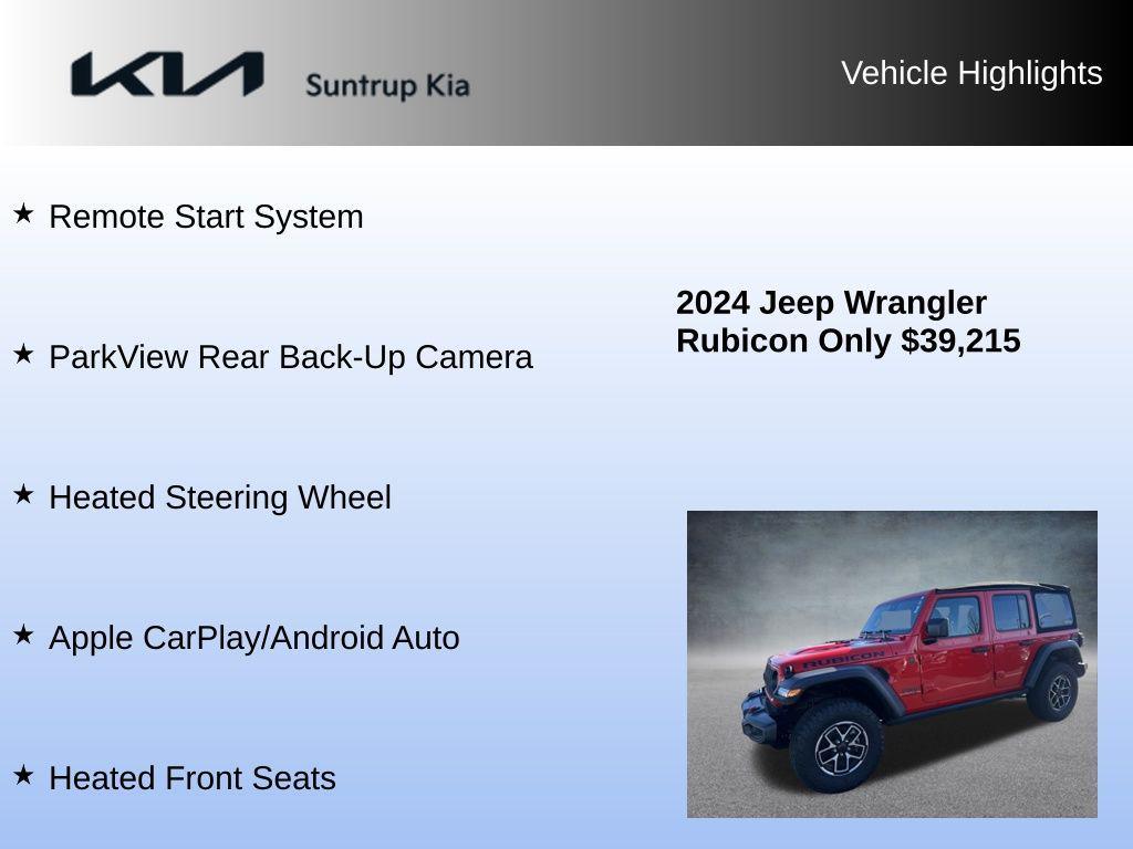 used 2024 Jeep Wrangler car, priced at $36,995