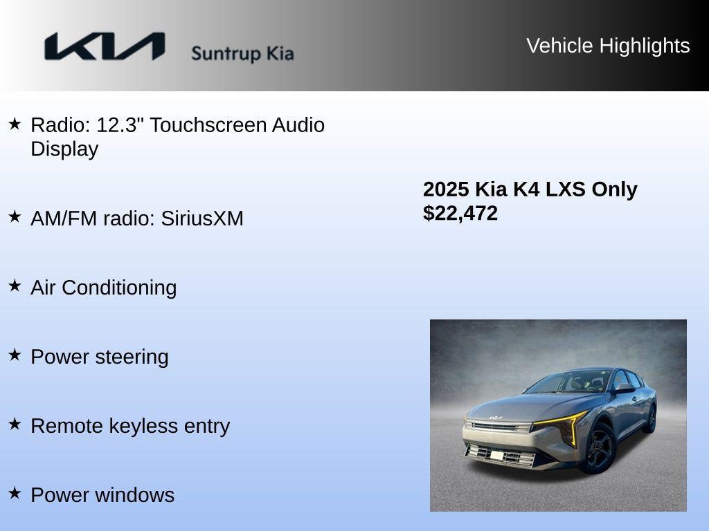 used 2025 Kia K4 car, priced at $22,472