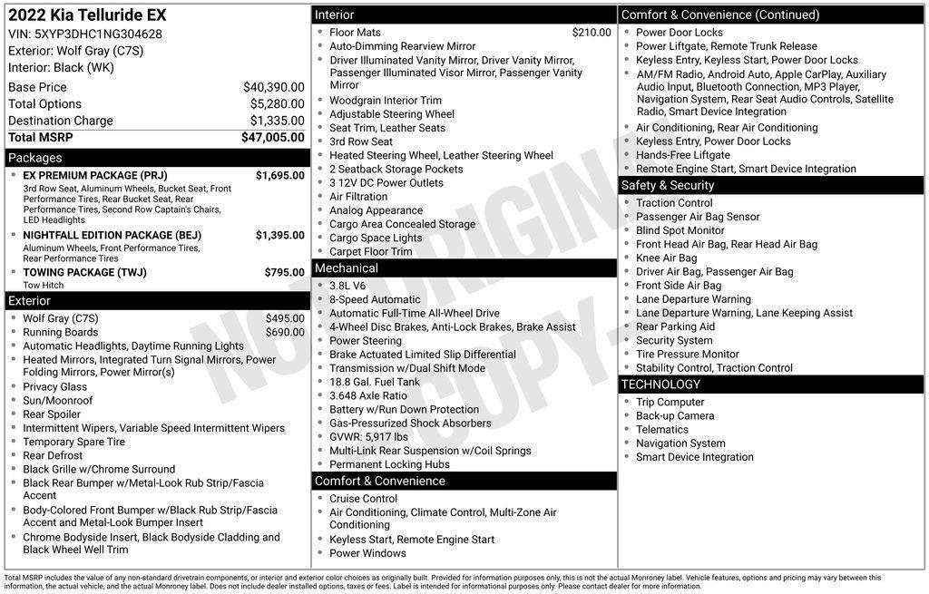 used 2022 Kia Telluride car, priced at $27,995