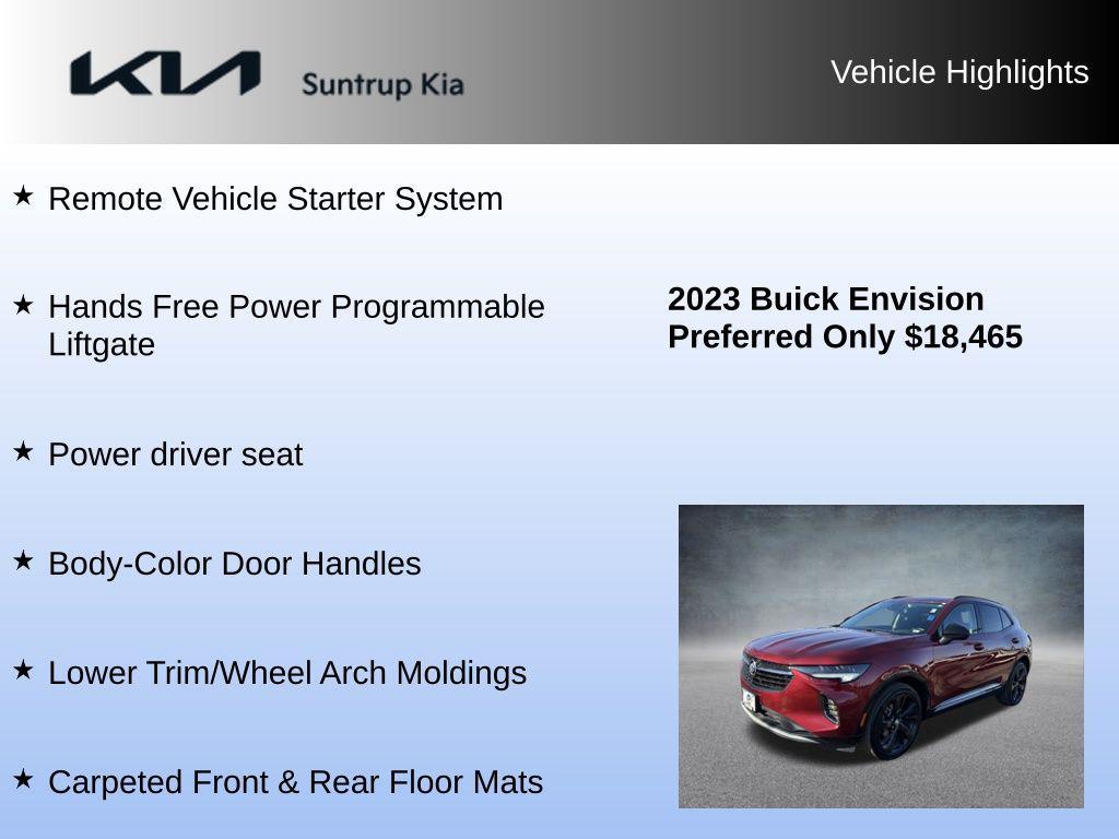 used 2023 Buick Envision car, priced at $18,465