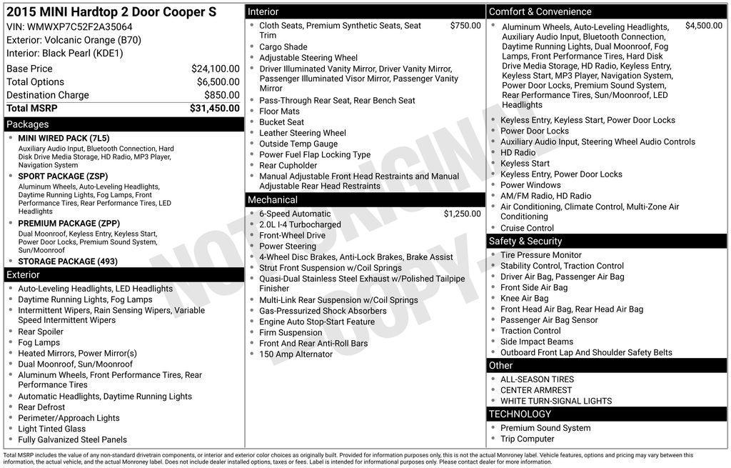 used 2015 MINI Hardtop car, priced at $14,472