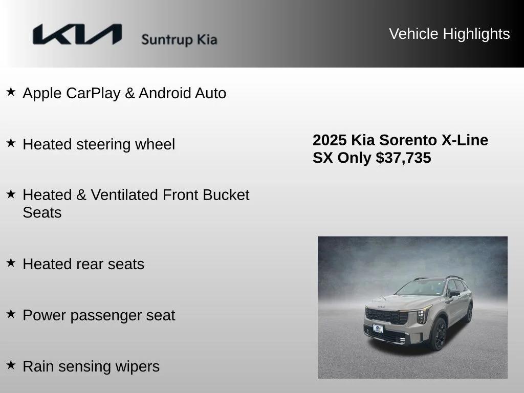 used 2025 Kia Sorento car, priced at $36,995