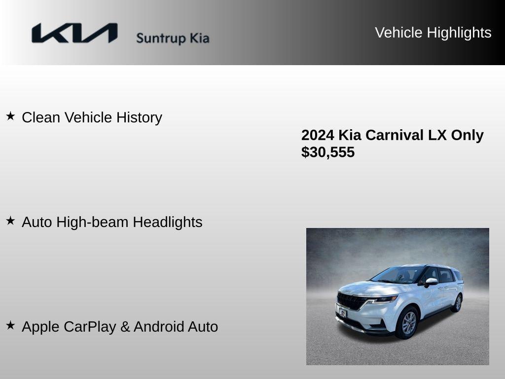 used 2024 Kia Carnival car, priced at $29,045