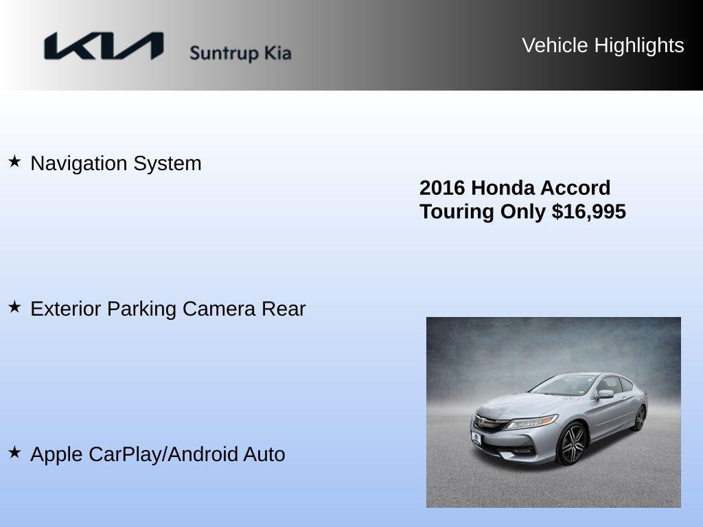 used 2016 Honda Accord car, priced at $16,995