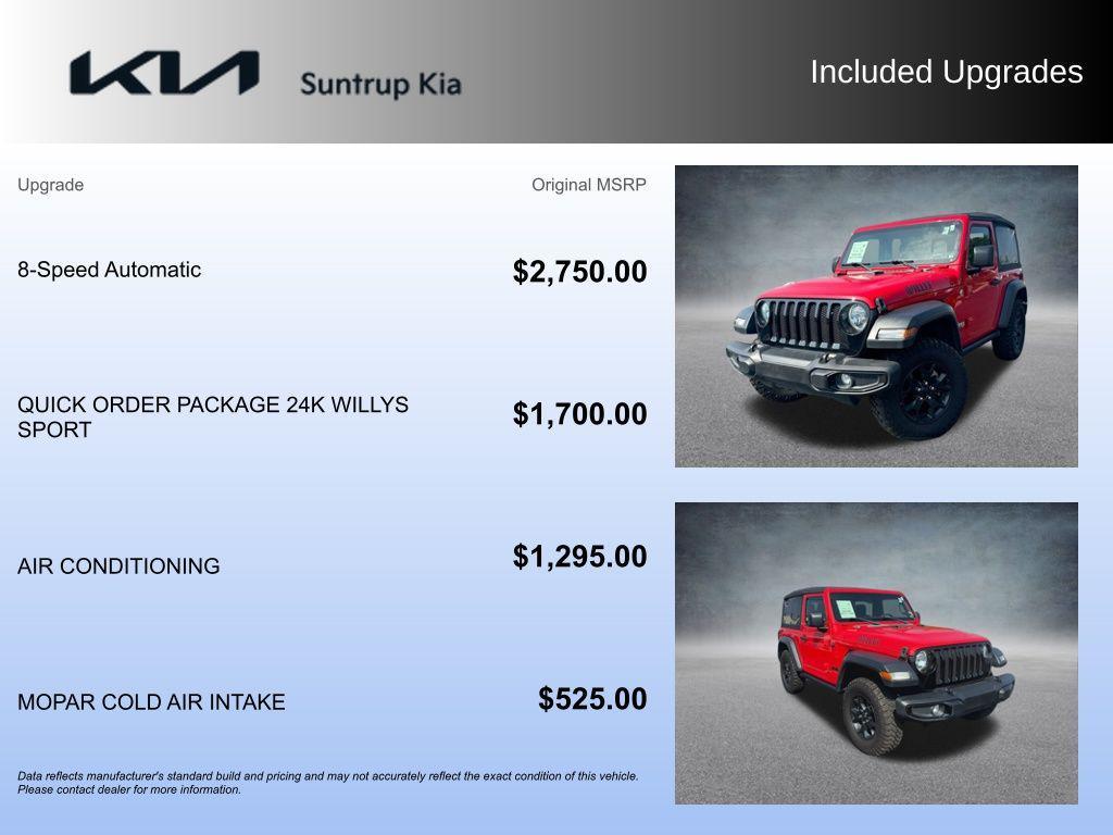 used 2020 Jeep Wrangler car, priced at $22,485
